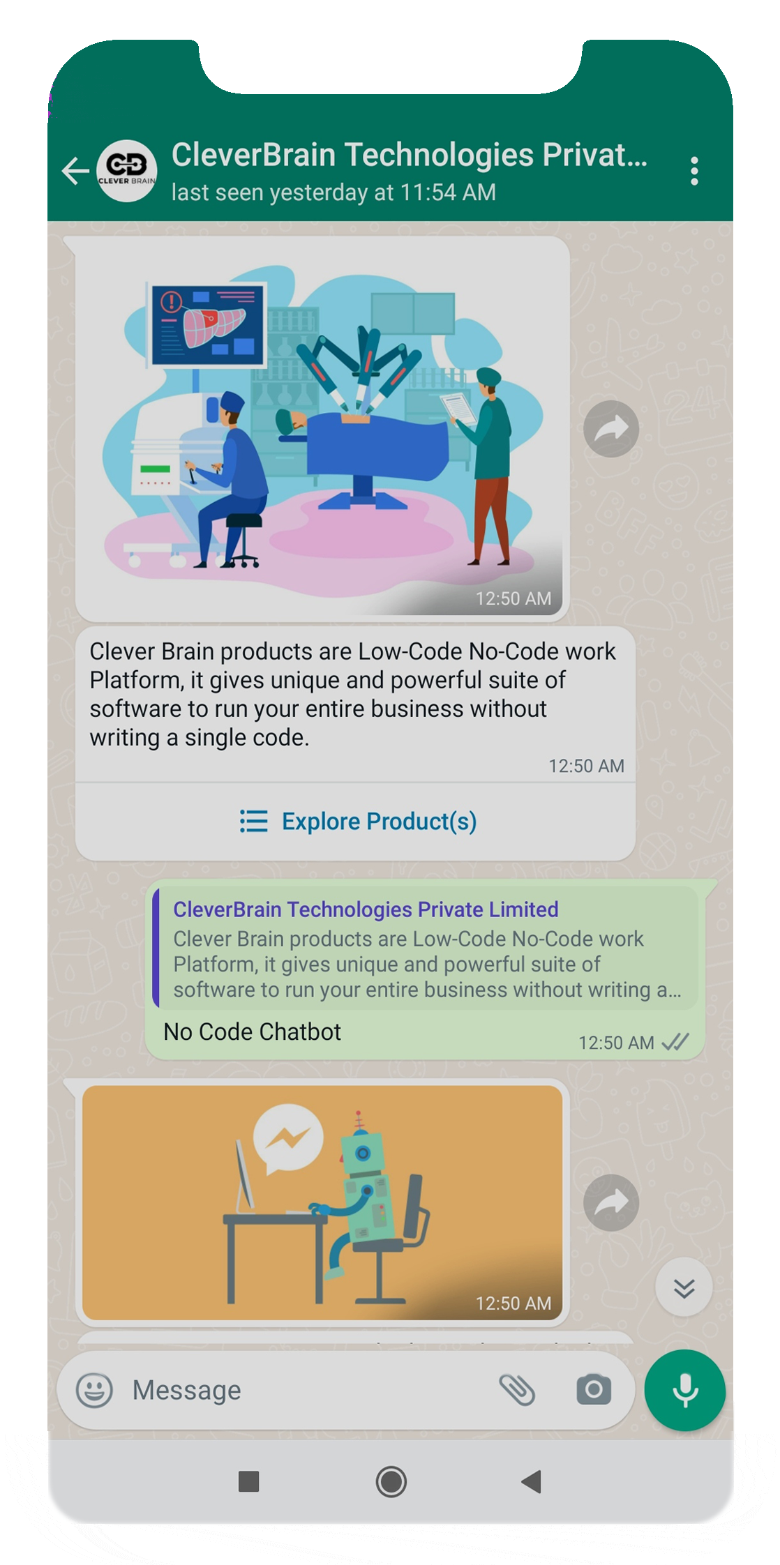WhatsApp chatbot